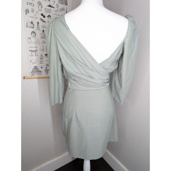 NWOT Revolve Atoir Perfect Places Asymmetrical Mini Dress Green Size 6 - Picture 5 of 12